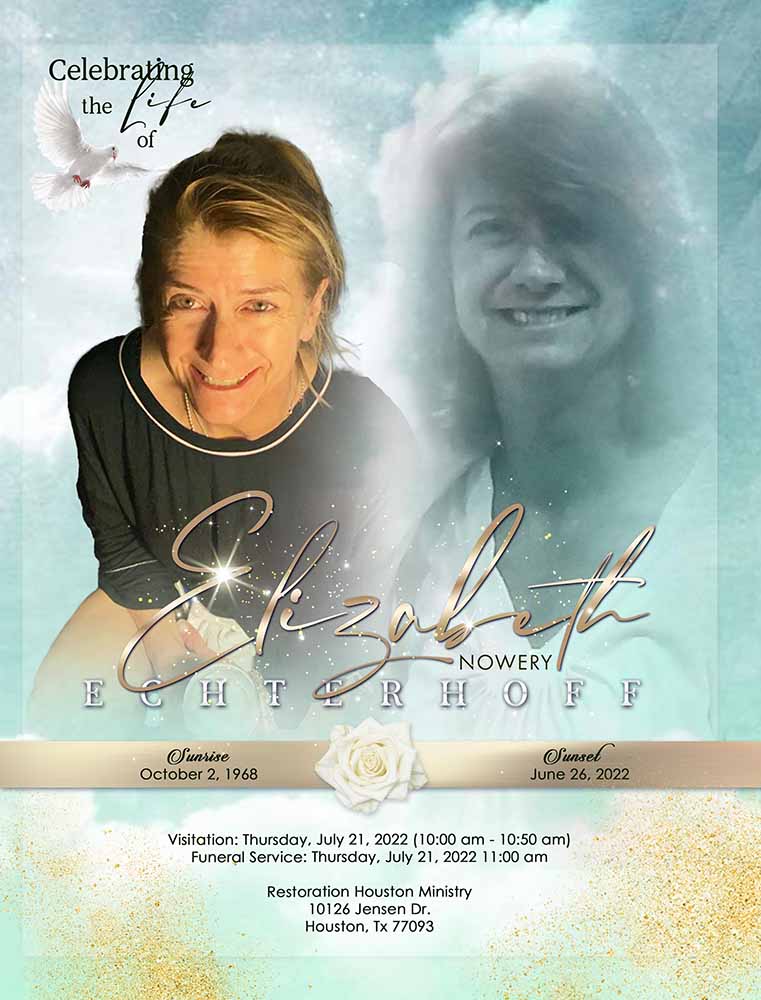Elizabeth Nowery Echterhoff 1968 – 2022 - Obituary Printing