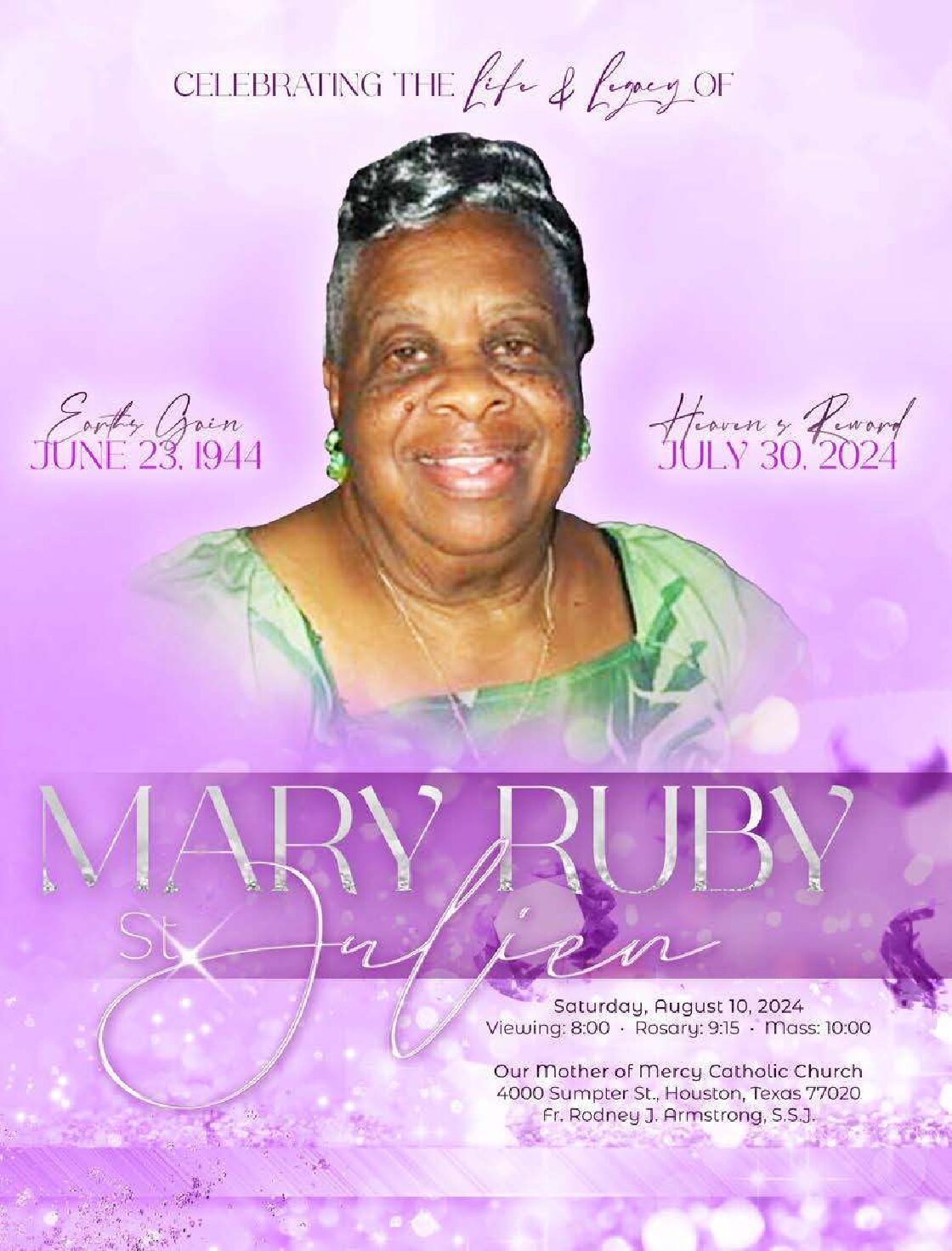 Mary Ruby St. Julien 1944 – 2024